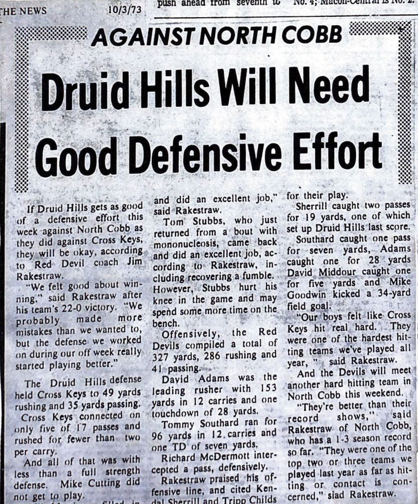 Druid Hills Will Need Good Defensive Effort Against North Cobb