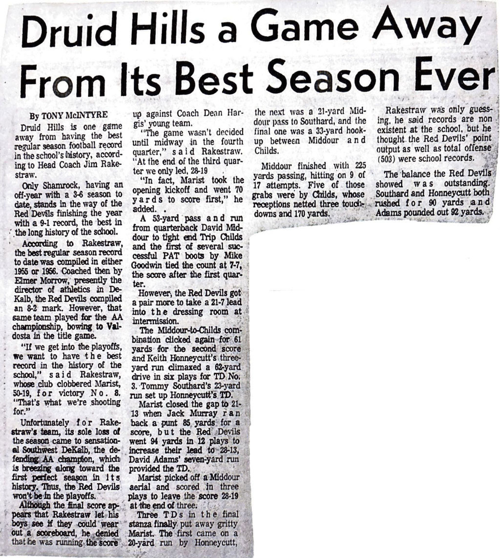 Druid Hills A Game Away From Its Best Season Ever