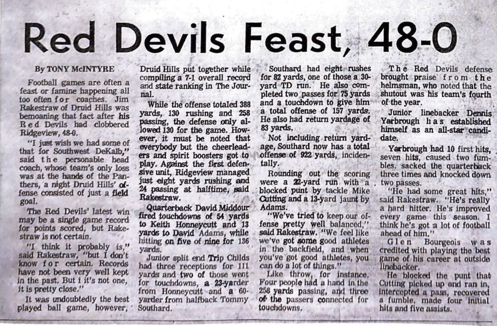 Red Devils Feast, 48 To 0