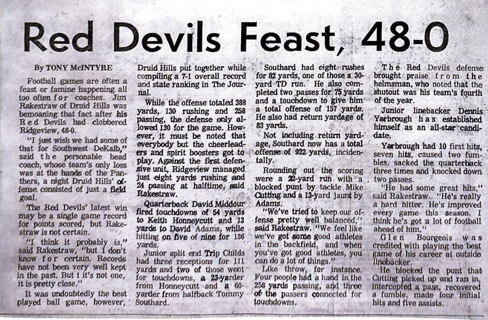 Red Devils Feast, 48 To 0